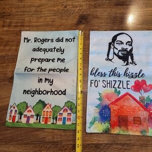 2 New Outdoor patio Decor Flag Flags Funny Snoop Dogg Rap Gag Gift